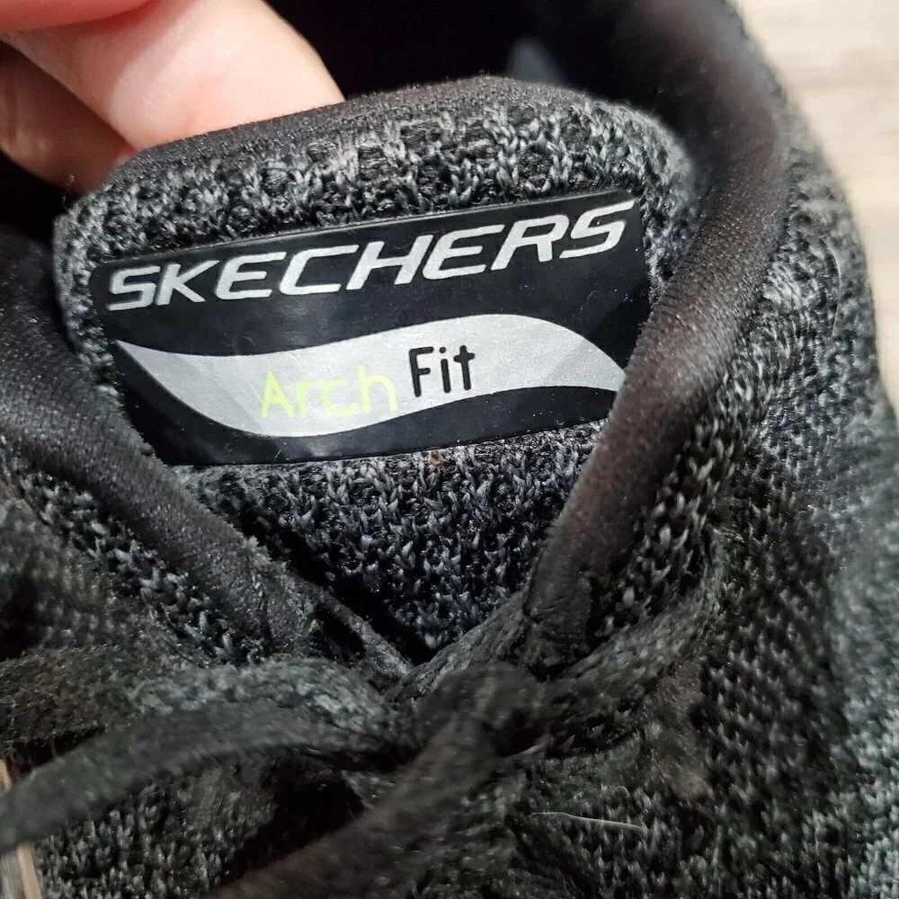 Skechers Mens Arch Fit Paradyme 232041 Black Running Shoes Sneakers Size 14